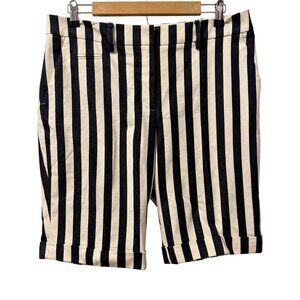 Per se  Striped Womens Inseam 10.5'' Bermuda Shorts Size 12 Shorts